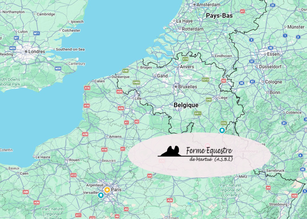 Localisation de la ferme équestre Martué