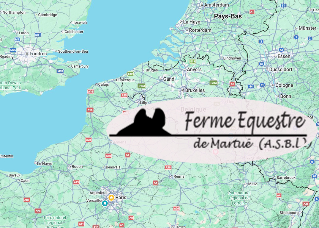 Localisation de la Ferme Equestre de Martué